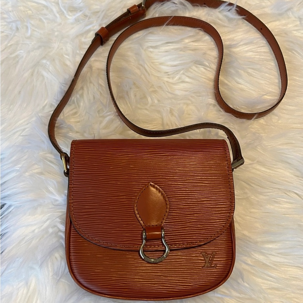 Authentic Louis Vuitton Saint Cloud Epi PM brown kenya leather vintage - Picture 12 of 12